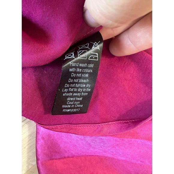 LIONESS walk the line pink midi satin slip dress Barbie side slit - Picture 8 of 10